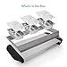 NutriChef Hot Plate Food Warmer, Buffet Server Chafing Dish Set, Portable Stainless Steel Electric Warming Tray, 3 Section 1.5 quart Serving Containers with Lids - AC Powered -