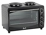 Avanti MKB42B Full Range Temperature Control, Multi-Function Counter Top Convection Oven with Duel Burner Cook-Top, Rotisserie, in Black