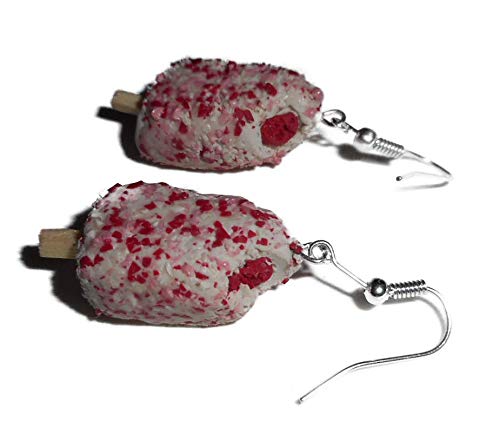 Strawberry Sundae Crunch Bar Earrings Fake Food Jewelry - Thumbnail 2