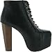 Speed Limit 98 Womens Rosa Chunky High Heel Lace Up Ankle Boot Bootie