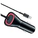 Apple iPhone 7 5 5S 6 6S 6+ 6S+ New Lightning Rapid Car Charger - 6 Foot Coiled Cord 5v / 2.1 Amp MFI Ceritified