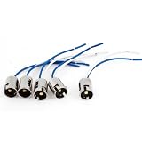 uxcell 5 Pcs 1156 Turn Tail Wired Light Socket for Car