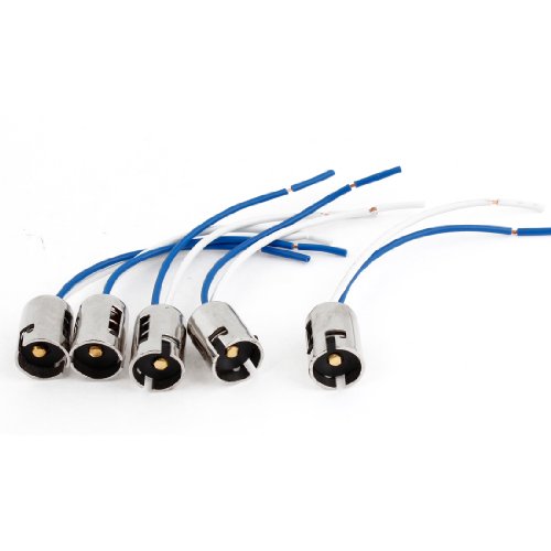 uxcell 5 Pcs 1156 Turn Tail Wired Light Socket for Car