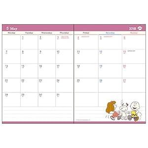 Peanuts Snoopy 2018 Monthly Planner Notebook A6 size Heart S2940965