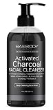Baebody Charcoal Facial Cleanser - Daily Cleanser for Deep Pore Cleansing, Detoxifying, and Smooth Skin. Helps Clear Pores on Oily, Dry & Sensitive Skin with Natural Ingredients- 4 fl oz.