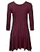 Doublju Loose Fit 3/4 Sleeve Oversized Flare Tunic Top For Women With Plus Size (Made In USA)