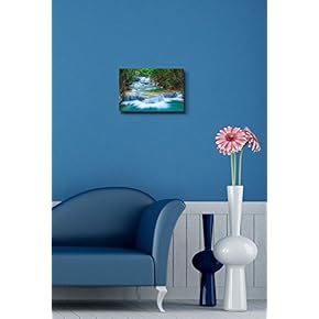 Deep Forest Waterfall in Thailand - Canvas Art Wall Art - 12"x18"
