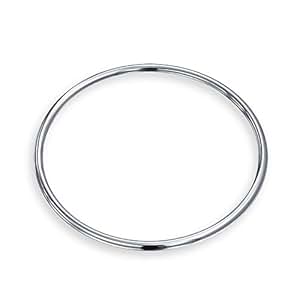 bangle sterling silver bracelet stackable inch polished jewelry bling 5mm smooth girlfriend basic solid twisted namsolo rolocun whenever