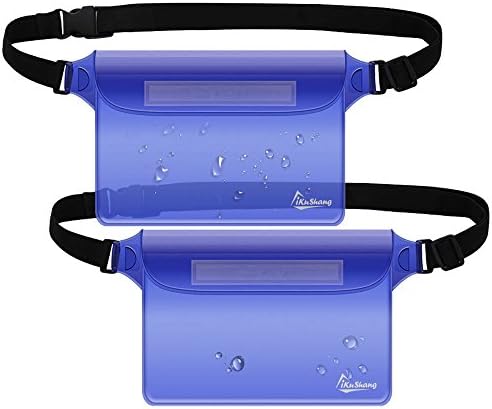 iKuShang WaterProof Pouch Dry Bags Fanny Pack Water Resistant Bag Dry Perfect for Boating Swimming Snorkeling Kayaking Beach Pool Water Sports (Ocean Blue)