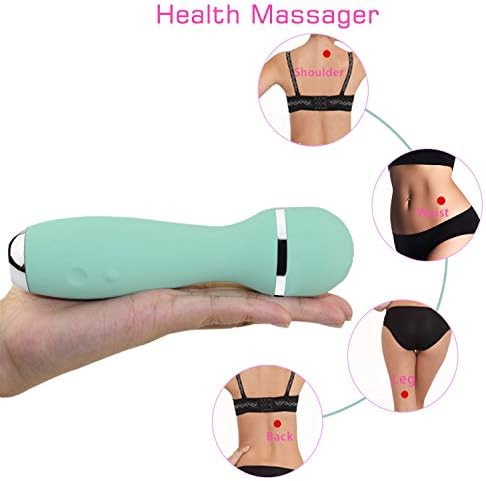 Personal Mini Wand Massager Waterproof Cordless USB Rechargeable Multi Speeds Powerful 10 Vibration Patterns Wireless Handheld Electric Massager for Body Back Neck Shoulder Magic Therapeutic Wand