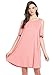 My Space Clothing Women's Cold Shoulder Jersey Swing Dress (Small- Plus Size)