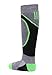 Kids Full Terry Snow Ski Socks Lightweight Warm Merino Wool Skiing Socks Skating Sock, Lime/Black/Charcoa Little Boy Ski Socks, 6-8 Years