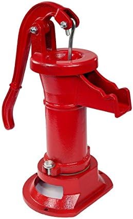 Honesty ็ Antique Style Heavy Duty Cast Iron Red Well Hand Operated Pitcher Pump 25 Ft