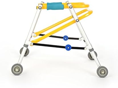 LYXPUZI Four-wheeled children's cerebral palsy walker - lower limb rehabilitation walker training stand frame walker (Size : 62~72cm)