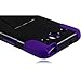 for LG Optimus G Pro E980 T-Stand Impact Kickstand Hybrid Double Layer Fusion Cover Case Black/Dark Purple