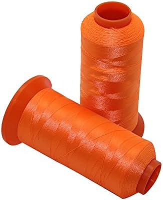 Rainbow25 Noctilucent Spool Hand Embroidery Luminous Sewing Thread Glow Dark Machine size 500 Yards (Orange)