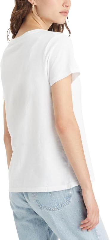 Perfect V-Neck T-Shirt Femme, White +, M — photo 2 sur 3