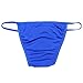 FEESHOW Men's Silky Bugle Pouch Tanga Briefs Bikini Underwear (Royal Blue)
