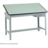 SAFCO PRODUCTS 3962GR Precision Four-Post Drafting Table Base, 56-1/2w x 30-1/2d x 35-1/2h, Gray