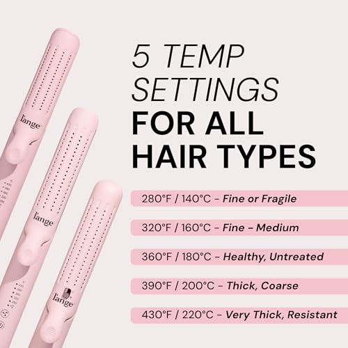 L'ANGE HAIR Le Duo Grande 360° Airflow Styler | 2-in-1 Curling Wand & Titanium Flat Iron Professional Hair Straightener and Curler with Cooling Air Vents to Lock in Style (Blush)