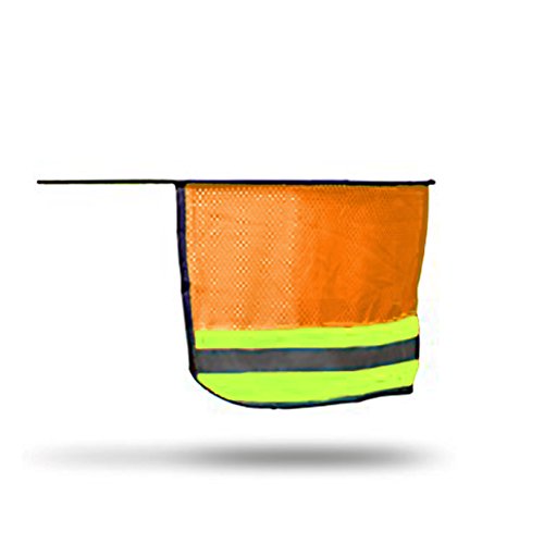 Hard Hat Sun Shield,Full Brim Mesh Neck Sun Shade Protector High Visibility,Reflective(Hard Hat Not Included) by Shellvcase (1, Orange)