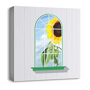 Canvas Wall Art Arch Theme Painting Artwork for Home Prints Framed - 12x12 inches