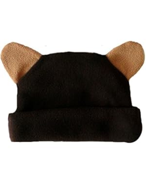 Jacqui's Unisex Baby Fleece Brown Bear Hat with Ears