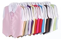 Vest and Clip On Necktie Set-Multiple Colors-Baby Infant Toddler Boys Sizes