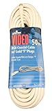 Leviton C6851-5GW RG6 Coax Cable, Gold Plated, 50-Feet, White