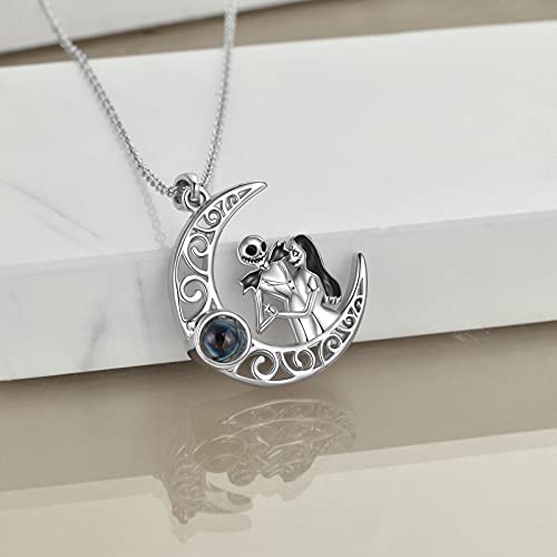 Sterling Silver Jack And Sally Couple Necklace Disney Treasures