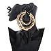 Celebrity Style Vintage Gold Plated Large Bamboo Hoop Earrings (Double Hoops)