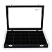 Amzdeal 20 Compartments Jewelry Display Case Ring Storage Case, Acrylic Top, Black
