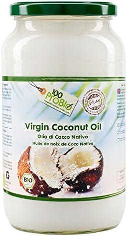 100ProBio organic coconut oil 100% virgin, RAW (Coconut, 2.20 lb)