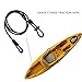 Kayak Paddle Leash 2 Pcs Safety Rod Adjustable Canoe Paddle Fishing Rod Survival Paracord Bungee Cord Safety Lanyard Strap With Snap Hook for Kayaking Securing Canoe SUP Board Rowing Surfing Cycling