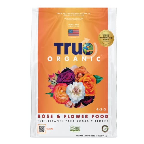 True Organic Rose & Flower Food – Organic Fertilizer for Stunning Blooms – 12lb…