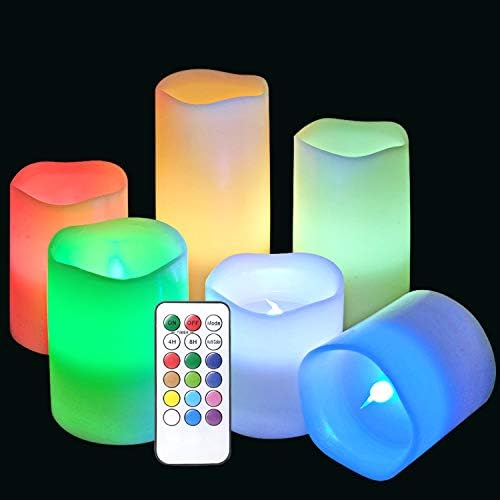 DRomance Color Changing Flameless Candles with 18Key Remote and Timer