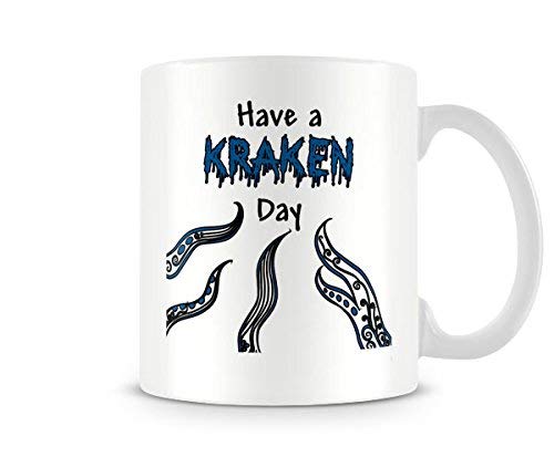 Behind The Glass - Have A Kraken Day - Printed Funny Mug - Great Gift/Present Idea, Ceramic, 11fl.oz.