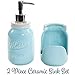 Mason Soap Pump & Sponge Holder Set (Blue)