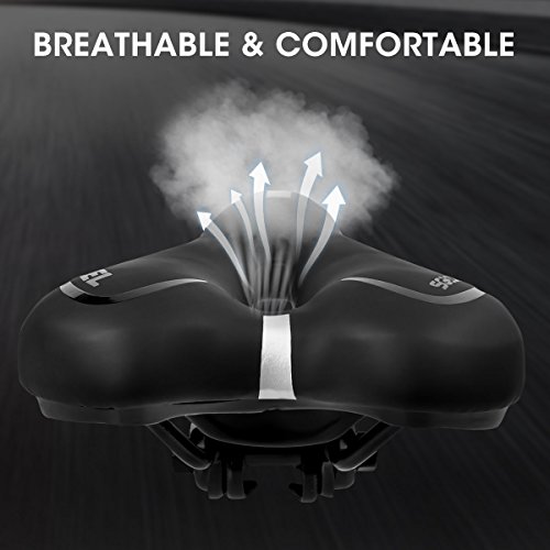 image for SGODDE Comfortable Bike Seat, Gel Bicycle Saddle Padded Professional W