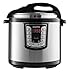 Gourmia GPC1000 Smart Pot Electric Digital Multifunction Pressure Cooker, 13 Programmable Cooking Modes, 10 Quart Stainless Steel, with Steam Rack, 1400 Watts- Includes Free Recipe Book - 110V
