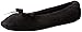 isotoner Women's Terry Ballerina Slipper, Black, 9.5-10.5