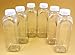 16oz Clear Plastic PET Bottles w/White Tamper-evident Caps (6 pack) for Juice, Kombucha, Iced Tea, Smoothies & More