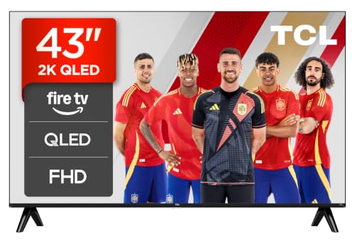43SF560 Televisor 43 Pulgadas QLED Full HD, Smart TV con Fire TV, Control por Voz Alexa, HDR10, Dolby Audio, DTS Virtual:X, AirPlay 2, Sin Bisel