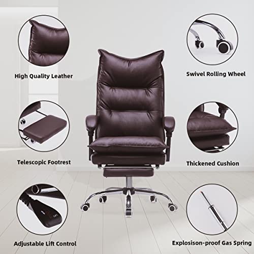 YOLENY Big and Tall Office Chair with Foot Rest, HeightAdjustable