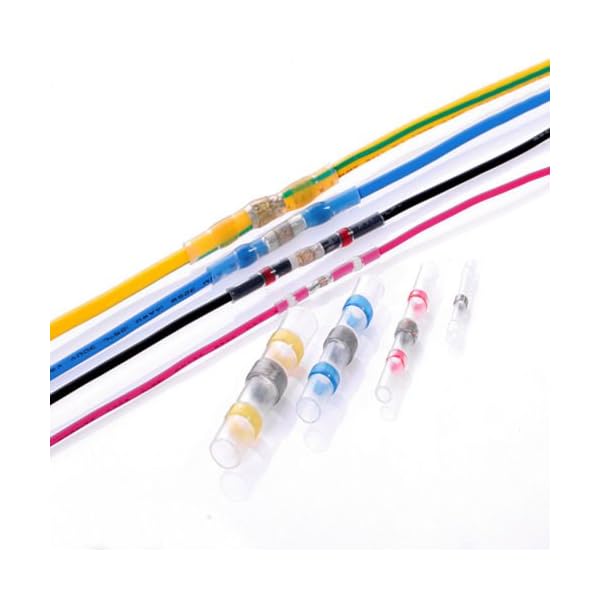 Ginsco-65pcs-4-Sizes-Solder-Seal-Heat-Shrink-Wire-Connector-Kit-Waterproof-Connector-Set-with-Case-25Red-25Blue-10White-5Yellow