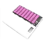 Dreamyth DIY USB Mobile Power Bank Charger Case Pack 8pcs 18650 Battery Holder For Phone (White)