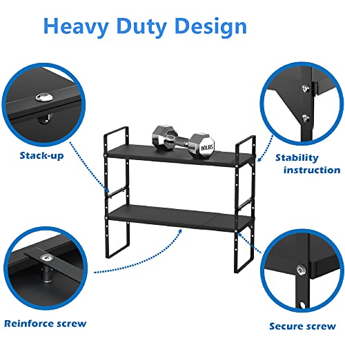 Slideep Adjustable Shelf Rack Height Shelf 16.54'' to 27.17