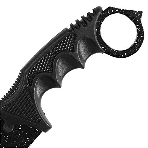 WeTop Karambit Knife, CS-GO for Hunting Camping Fishing Self Defenses and Field Survival, Stainless Steel Fixed Blade Tactical Knife with Sheath and Cord(Star Black) - Thumbnail 2