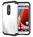 TUDIA Slim-Fit CYGEN Dual Layer Protective Case for Motorola Moto G (2nd Gen 2014 Released ONLY) (Pearl White)