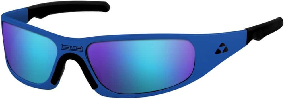 Liquid Mens Gasket Polarized Sunglasses, Blue/Blue/Mirror